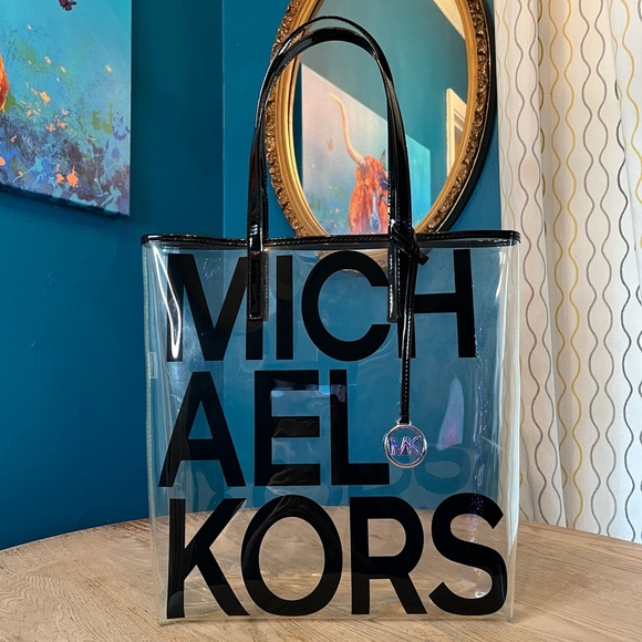 MICHAEL Michael Kors Handbags - Michael Kors Clear Tote Logo Charm Large